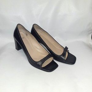 Coach Open Toe Heel Black 9 B